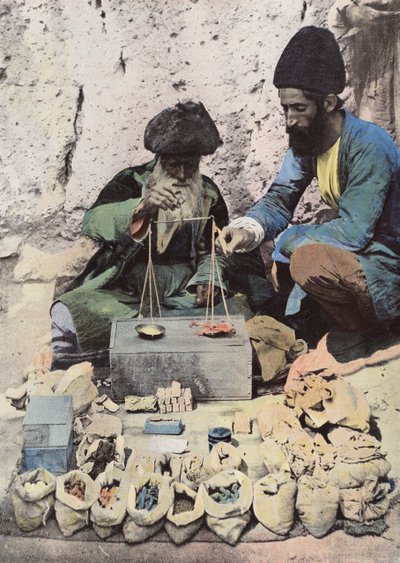 Tehran, Grocer on the Royal Square by European Photographer